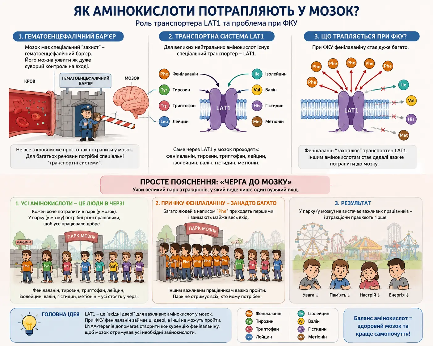 роль LAT1 при ФКУ