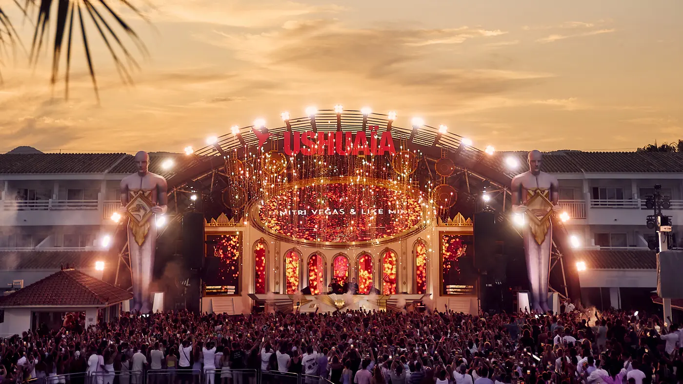 Dimitri Vegas & Like Mike live during Tomorrowland at Ushuaïa Ibiza 