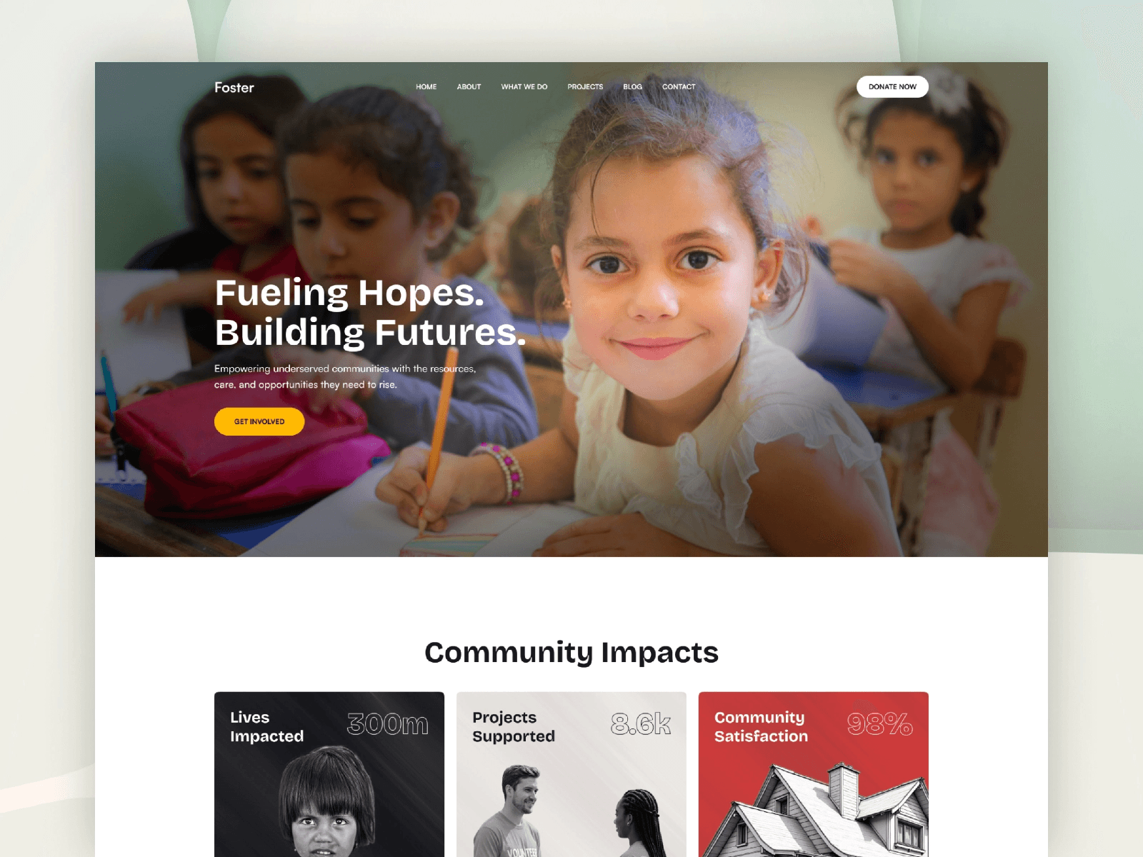 Top 8 Non-Profit Website Templates - Fosters