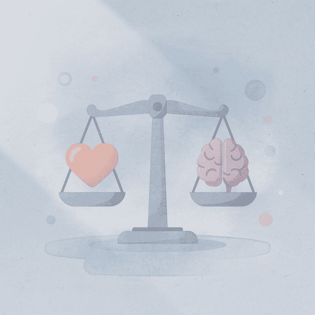 Balance scale showing precision versus readability