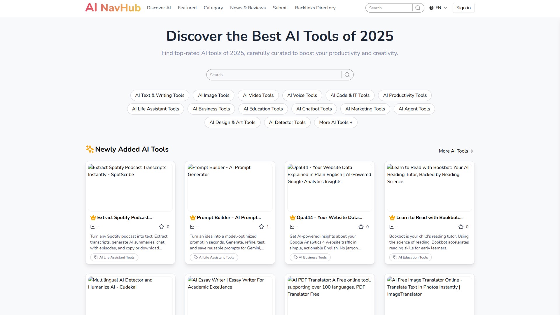 ai nav hub directory