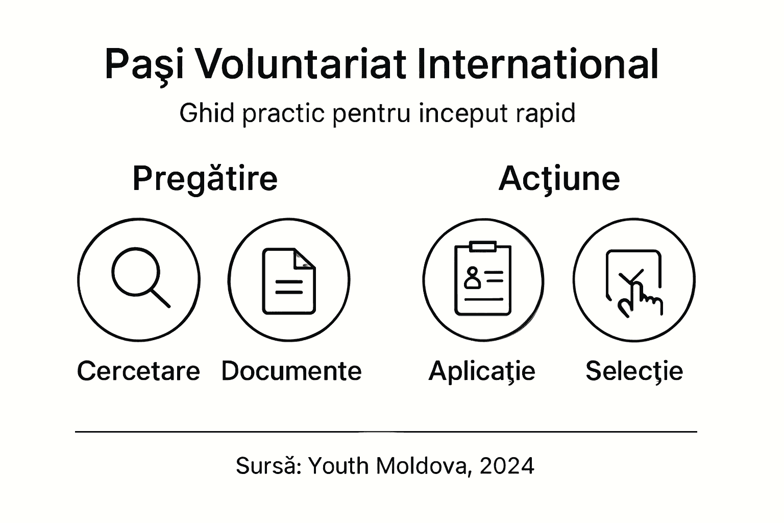 Infografic: cum să devii voluntar în străinătate – pașii esențiali