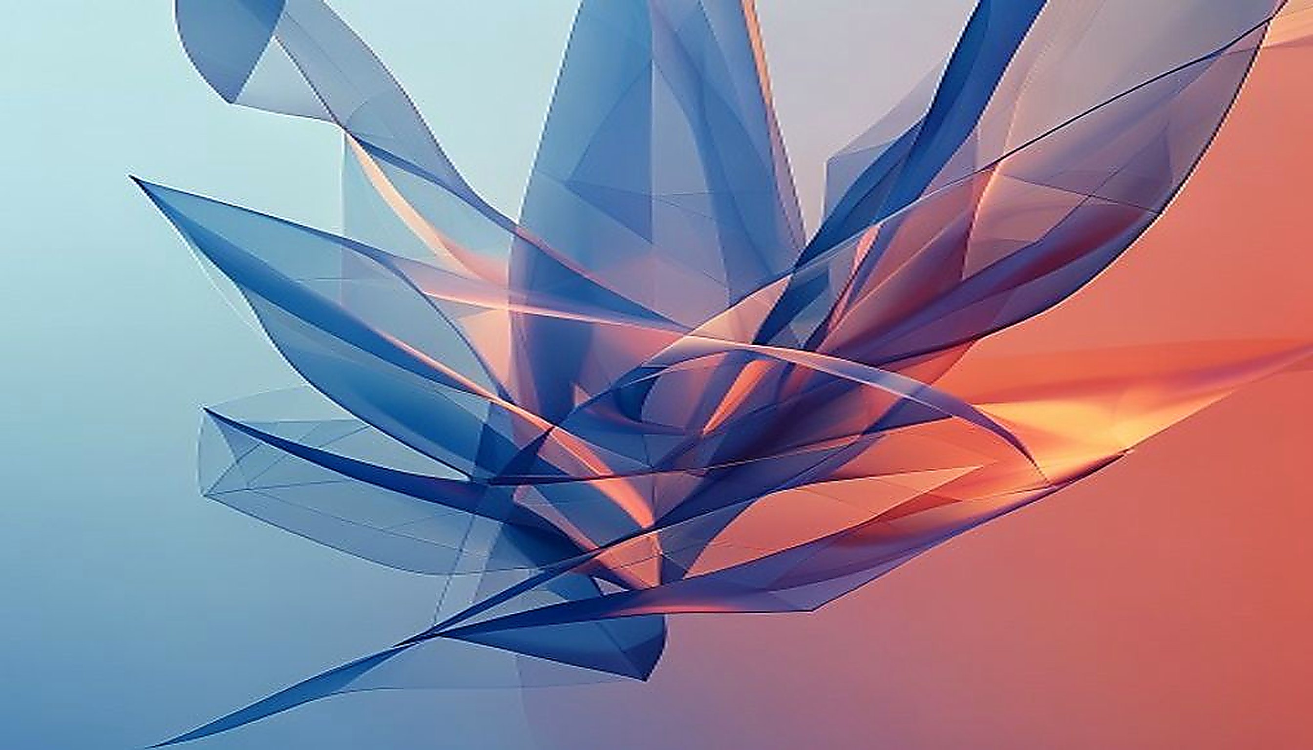 Scattered fragments resolving into a sharp polygon, visualising scope clarity in web development Rotterdam projects.