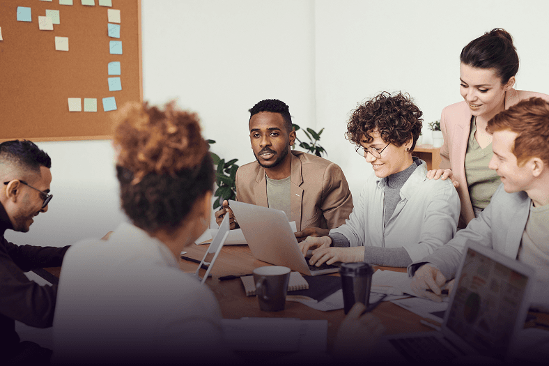 business women reading document