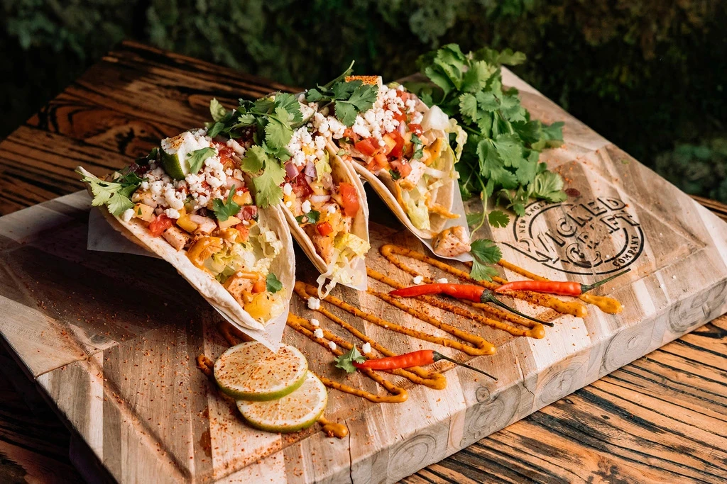 Taco on tray