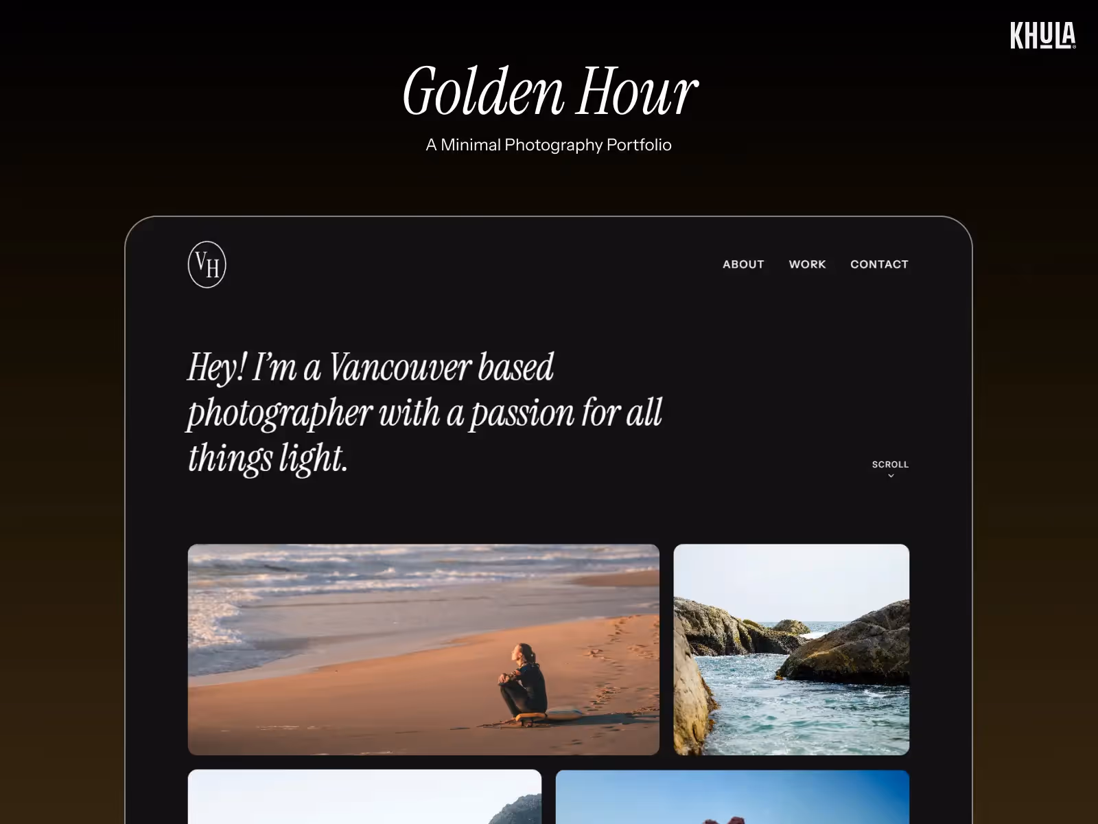 Golden Hour: A Modern Photography Framer Template That Lets Your Work Shine