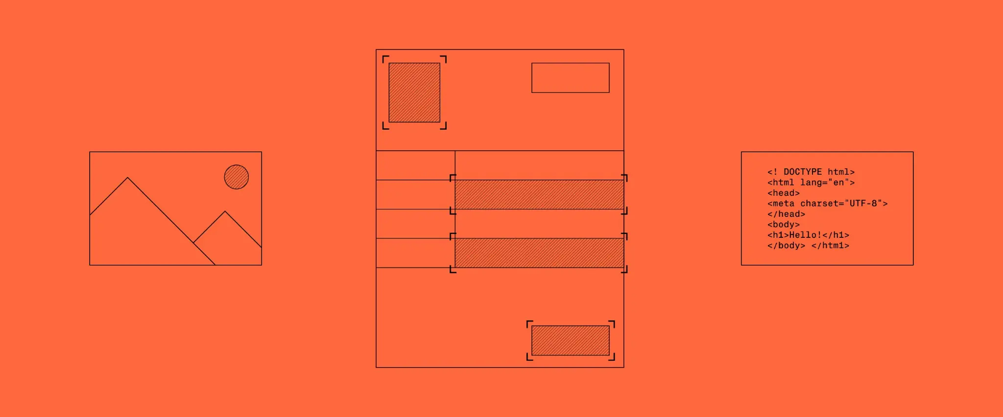 Illustration of web page layout elements