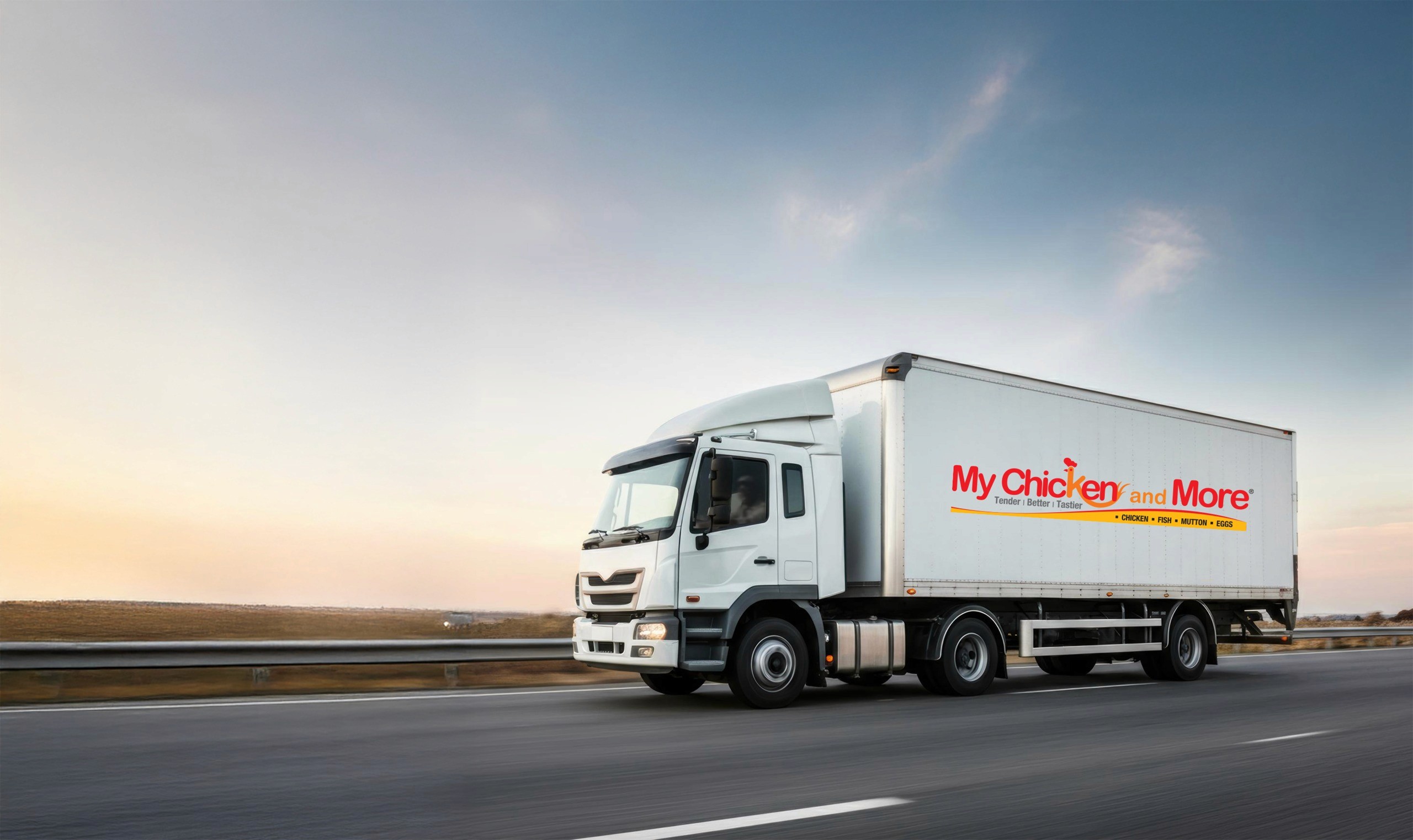 My Chicken and More delivery truck providing reliable bulk chicken and kitchen logistics services