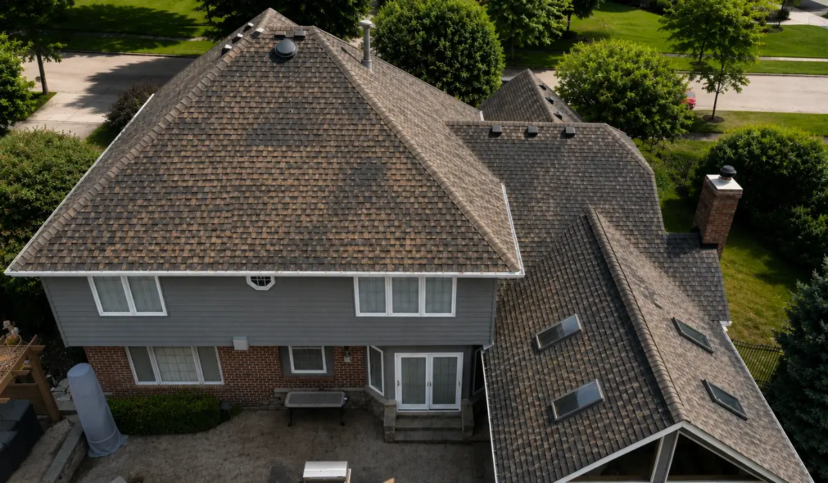 Heat & UV Can Damage Your Roof through prolonged sunlight exposure that gradually weakens shingles over time.
