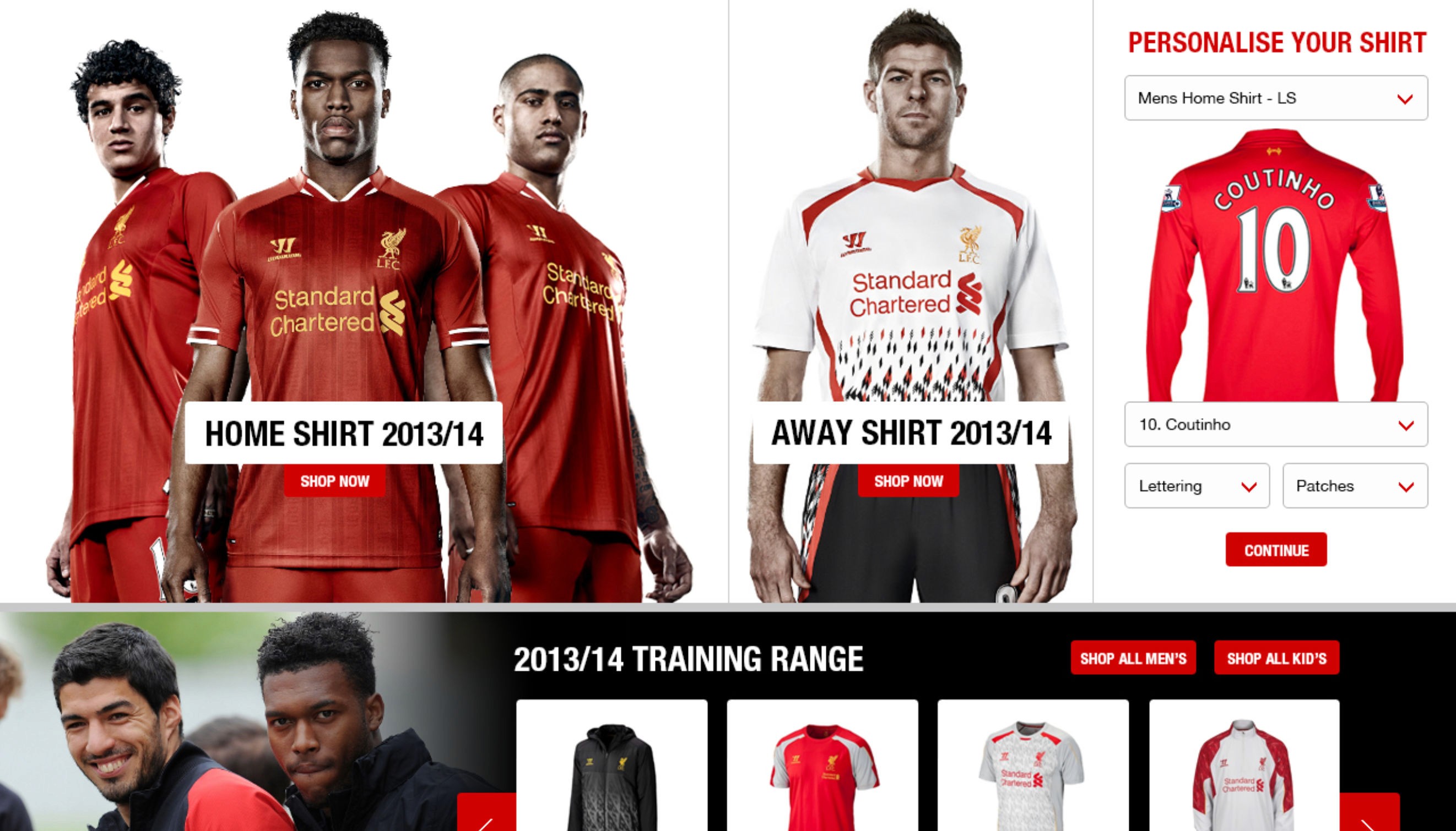 L.F.C ecommerce homepage design