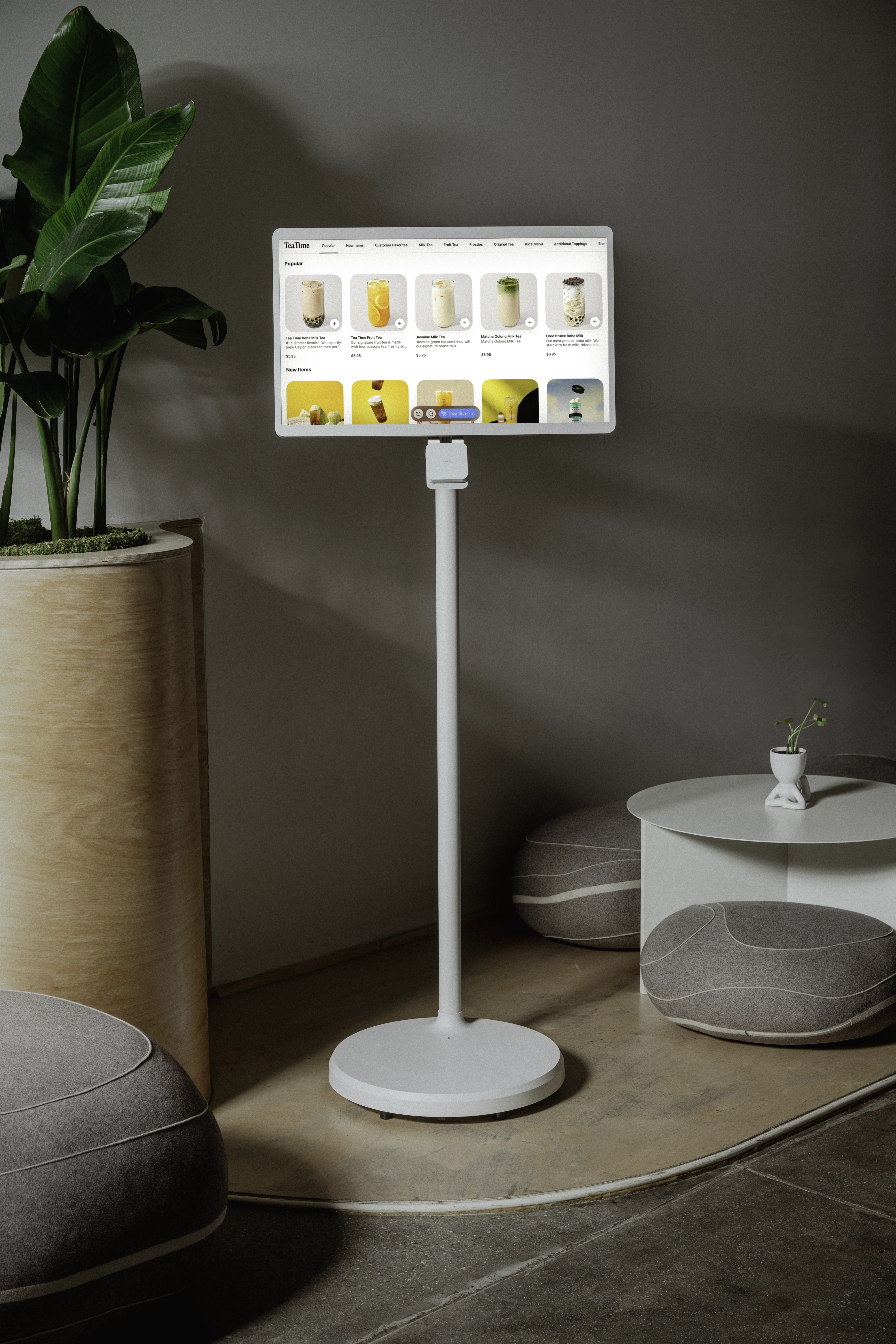 sleek kiosk for restaurants