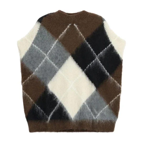 Gilet in maglia argyle