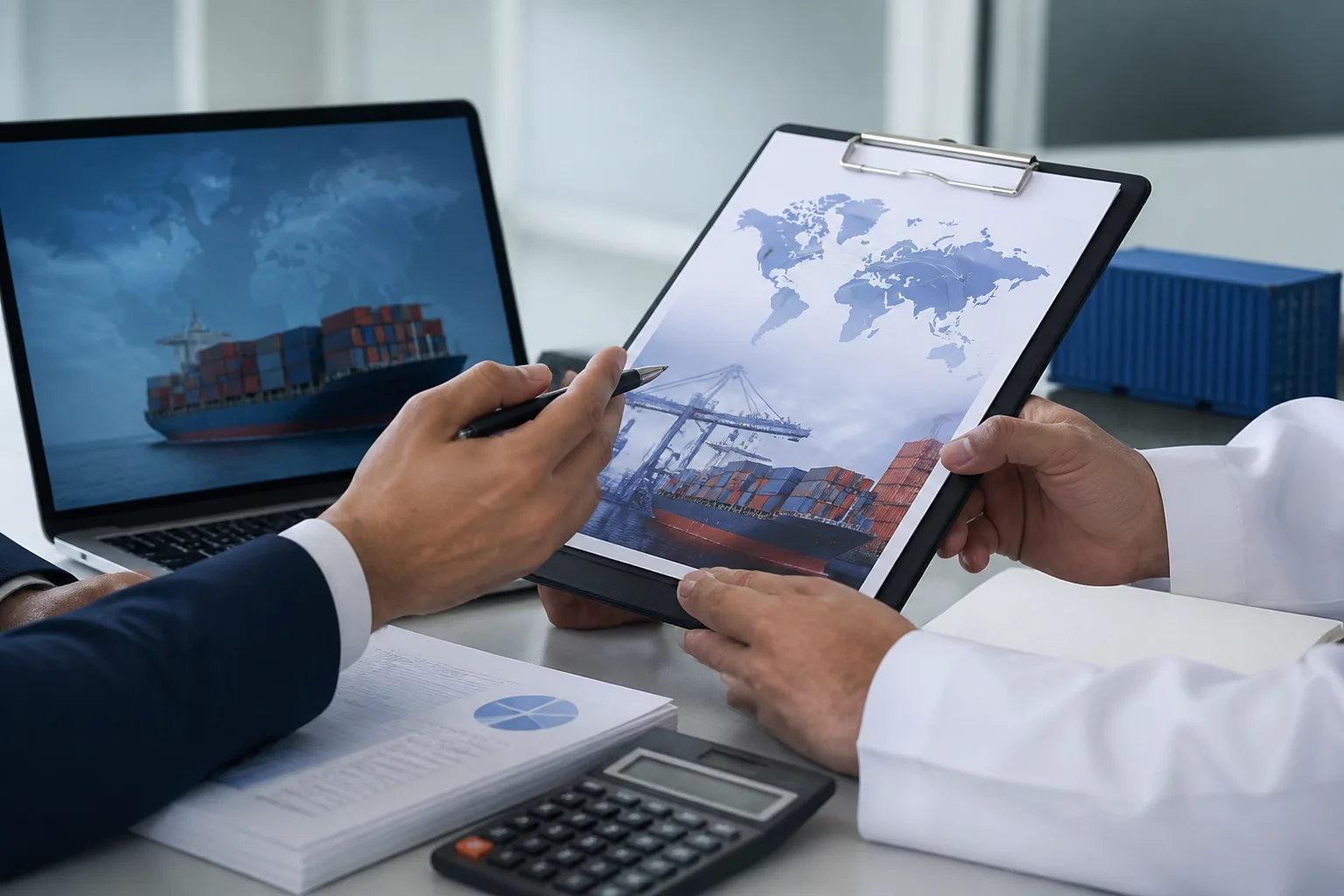Trade Finance Options for Dubai Traders beside a Dubai trade license document and a modern