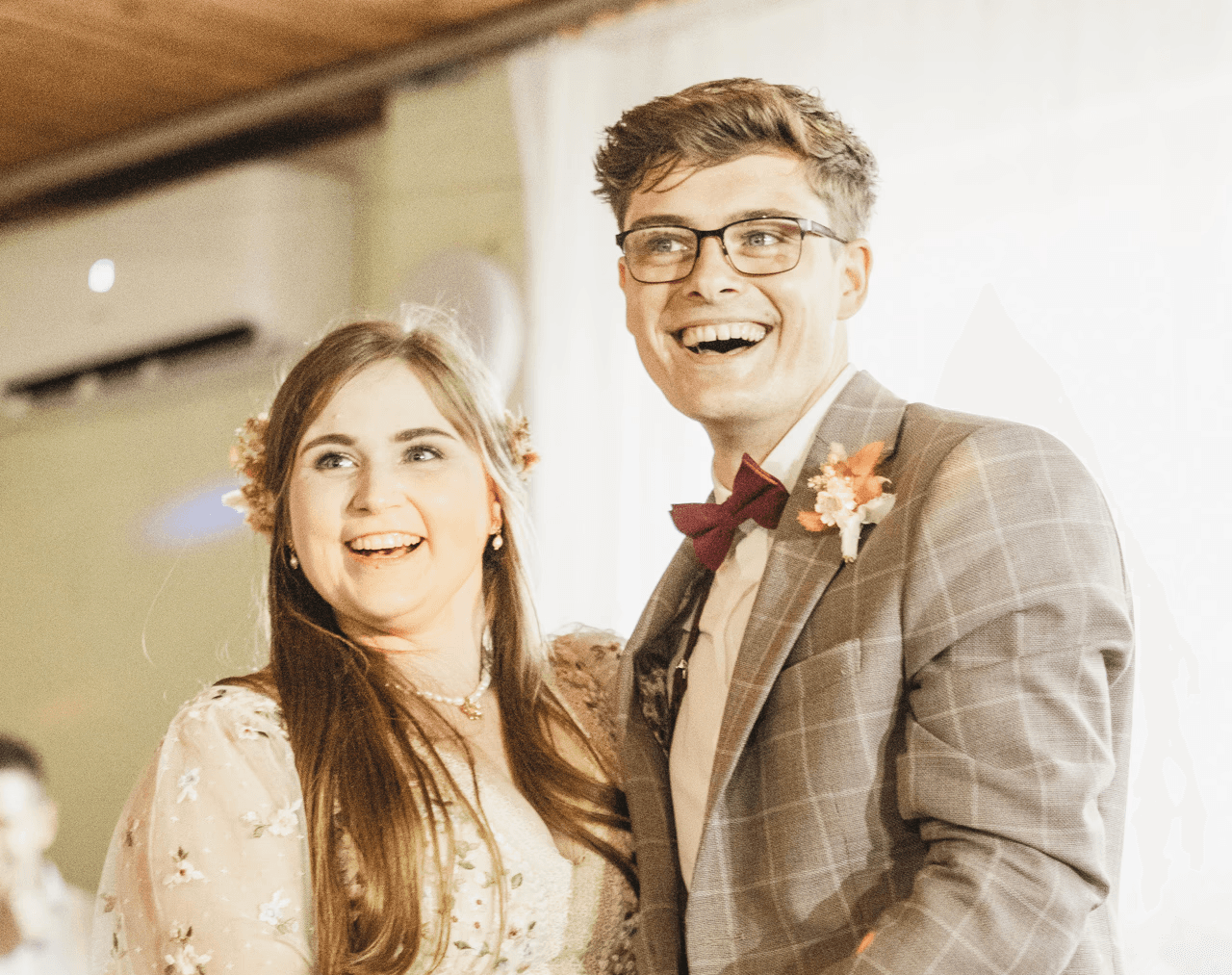 Married couple dancing on their wedding