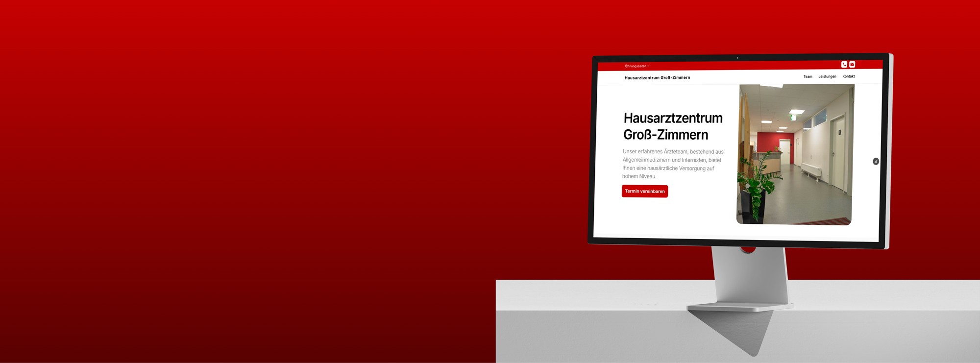 Landingpage Hausarztzentrum Groß-Zimmern.