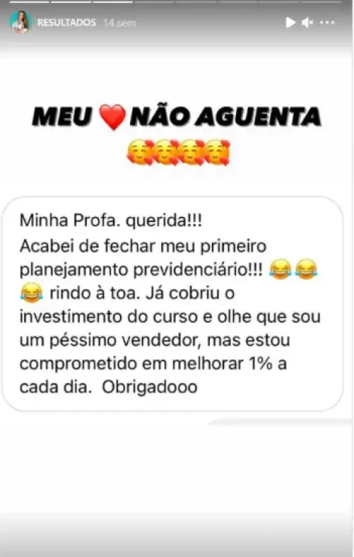 Depoimento de aluno