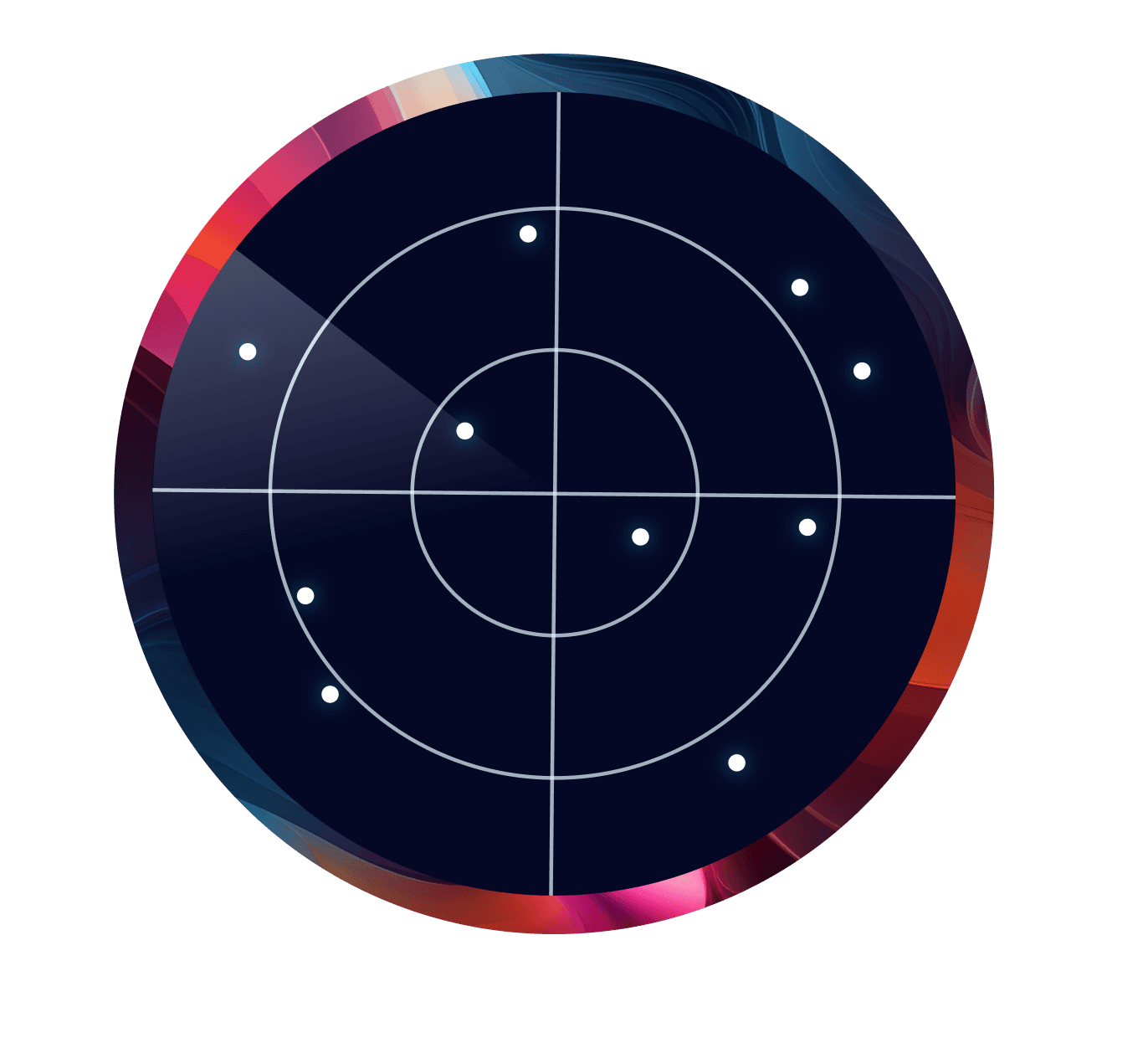 WealthTech Radar 2026 Illustration eines Radars in bunten Farben