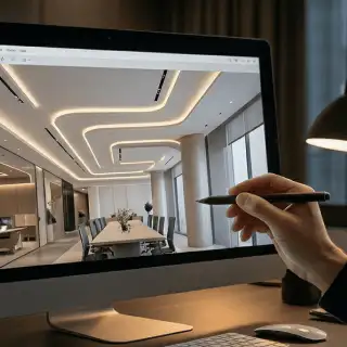 Designer working on concept