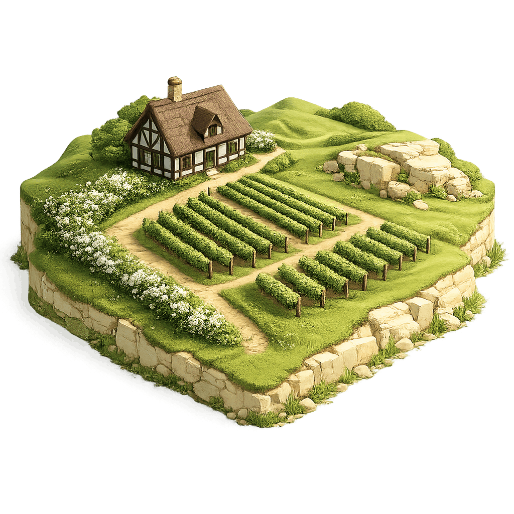 Artistic illustration of the Limburg wine region.