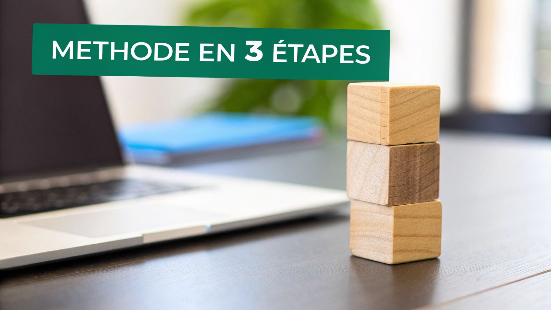 Une bannière verte affichant le texte