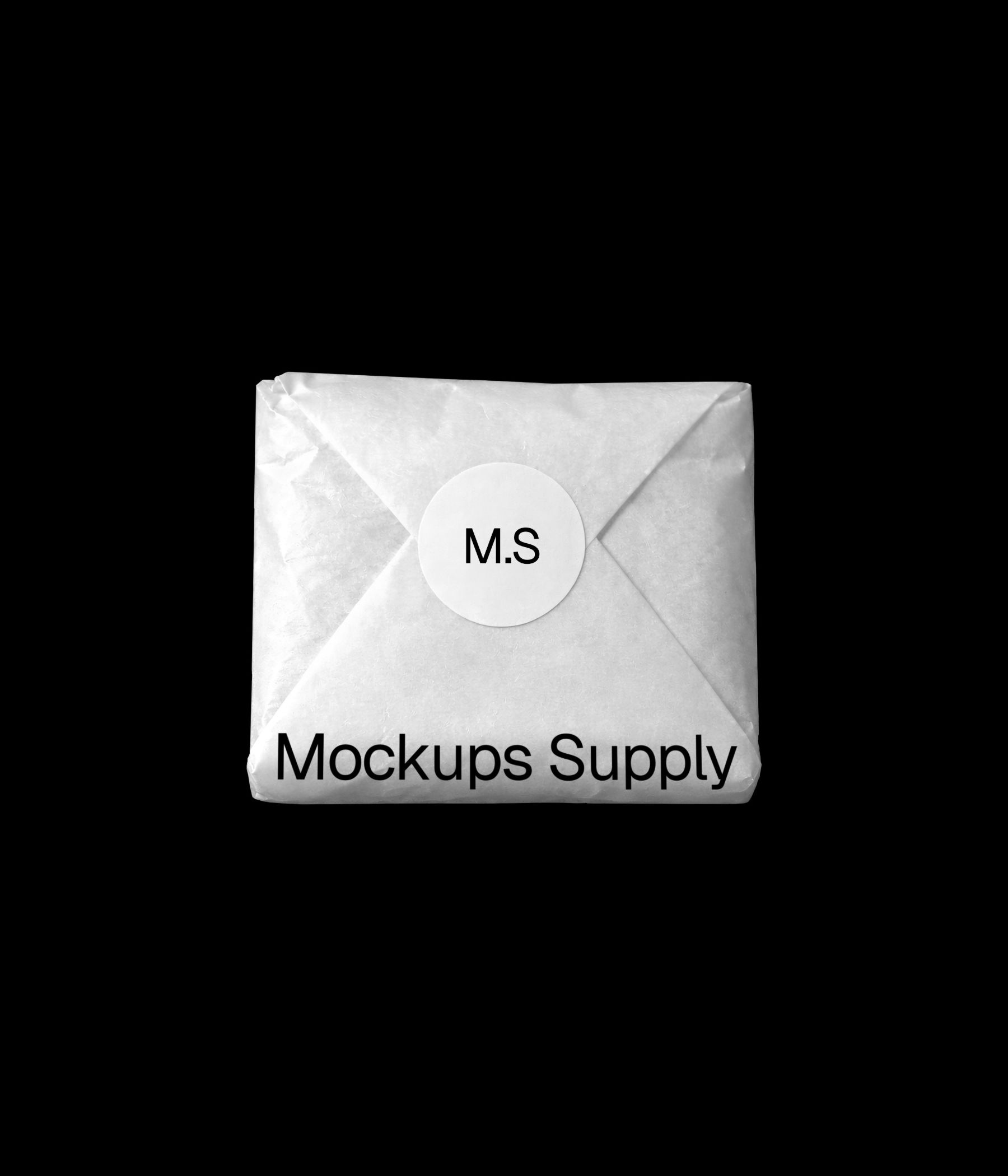 Sandwich wrapped in paper with round sticker mockup download PSD on Mockups Supply