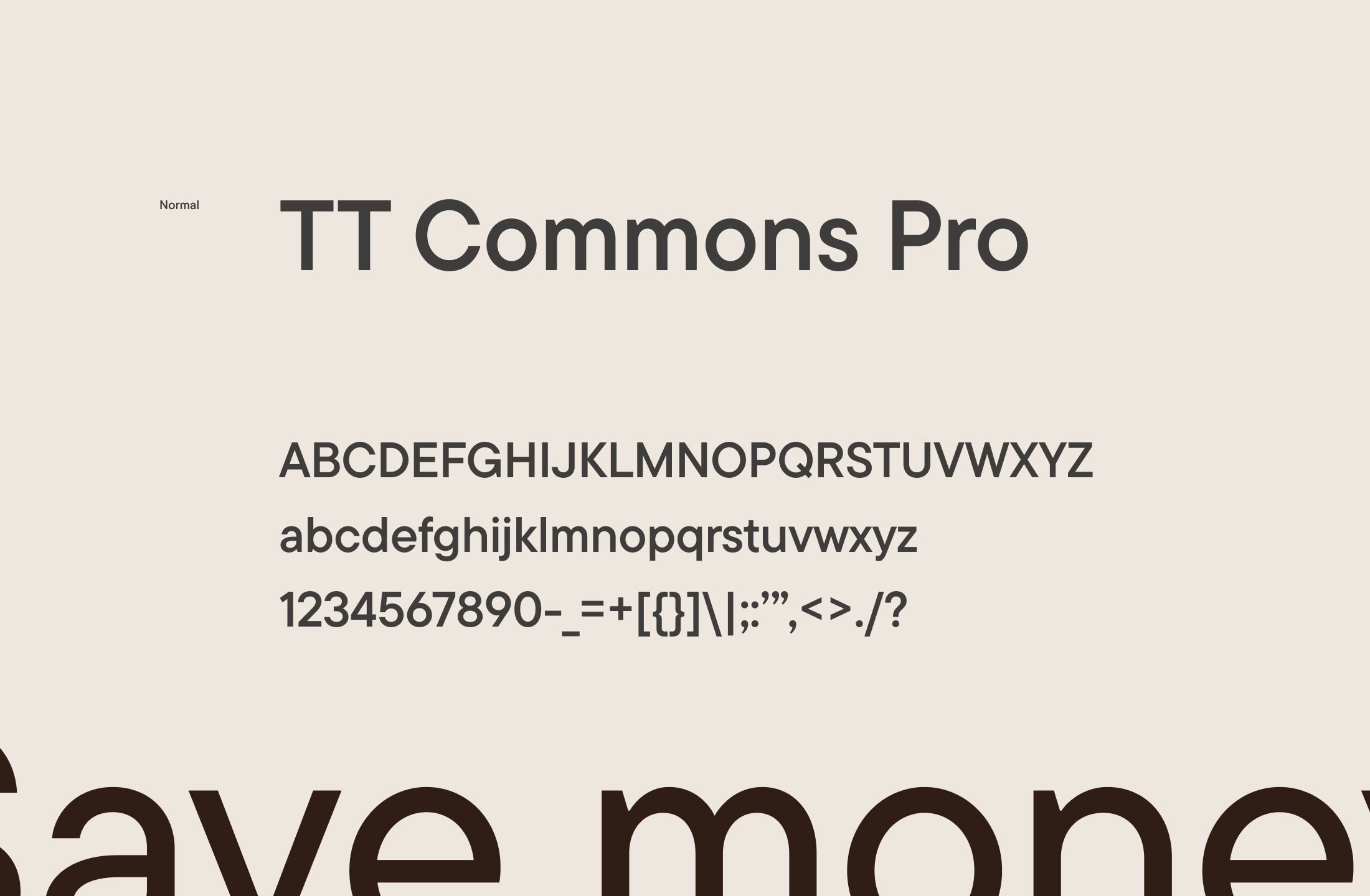 Body font - TT Commons Pro.