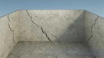 Video image of basement foundation cracks