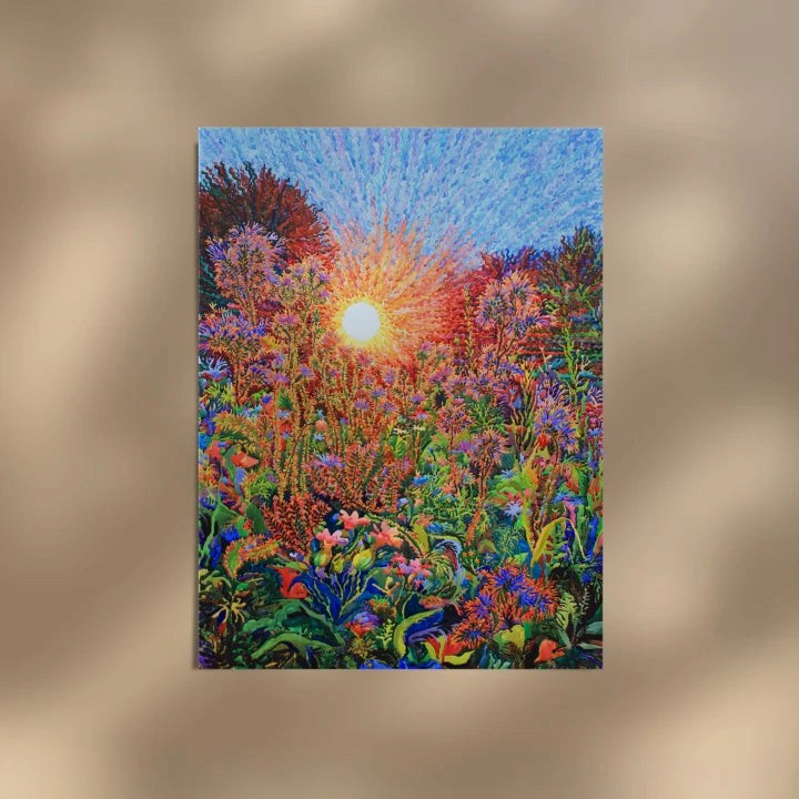 premium art poster and canvas prints, with originals available, from QART , of the artwork " In the summer garden "