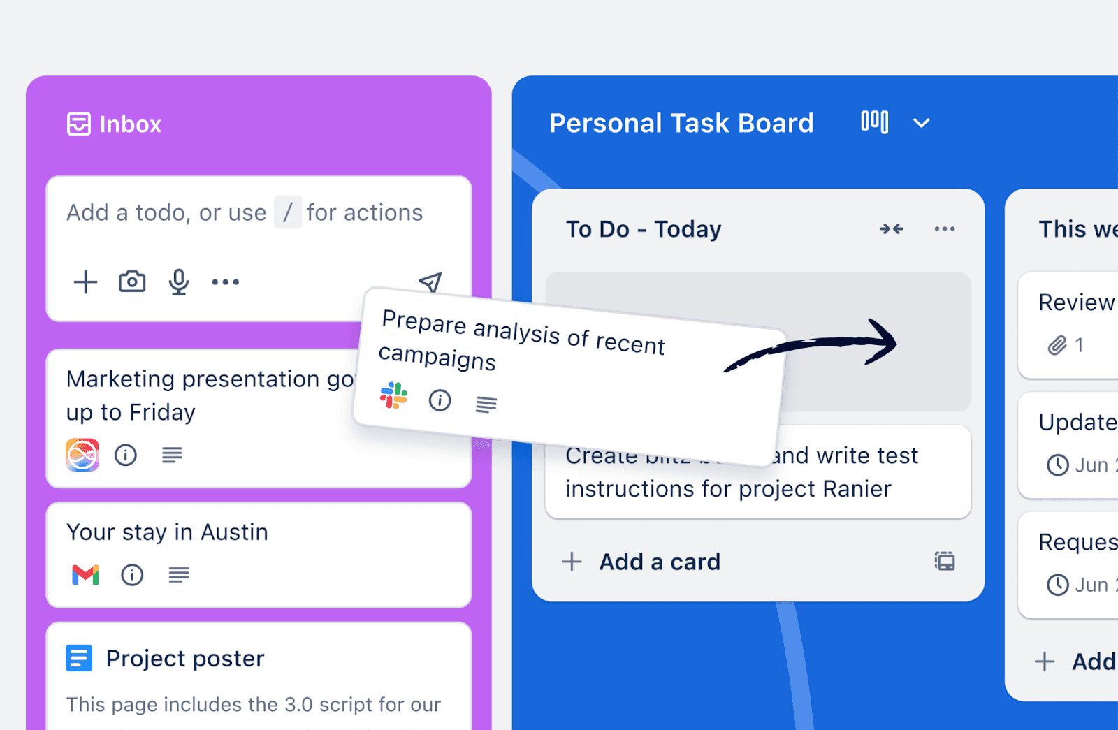 Interface of Trello