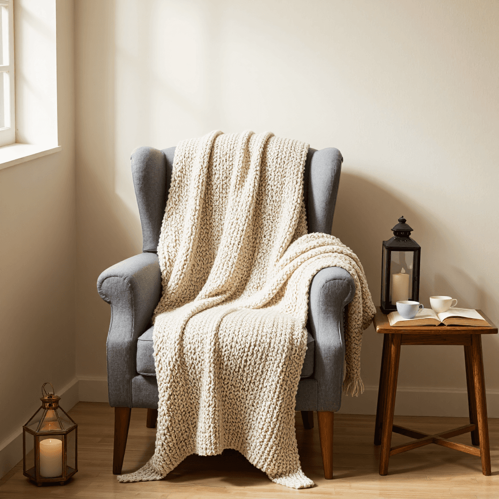 product photography of cozy home decor
