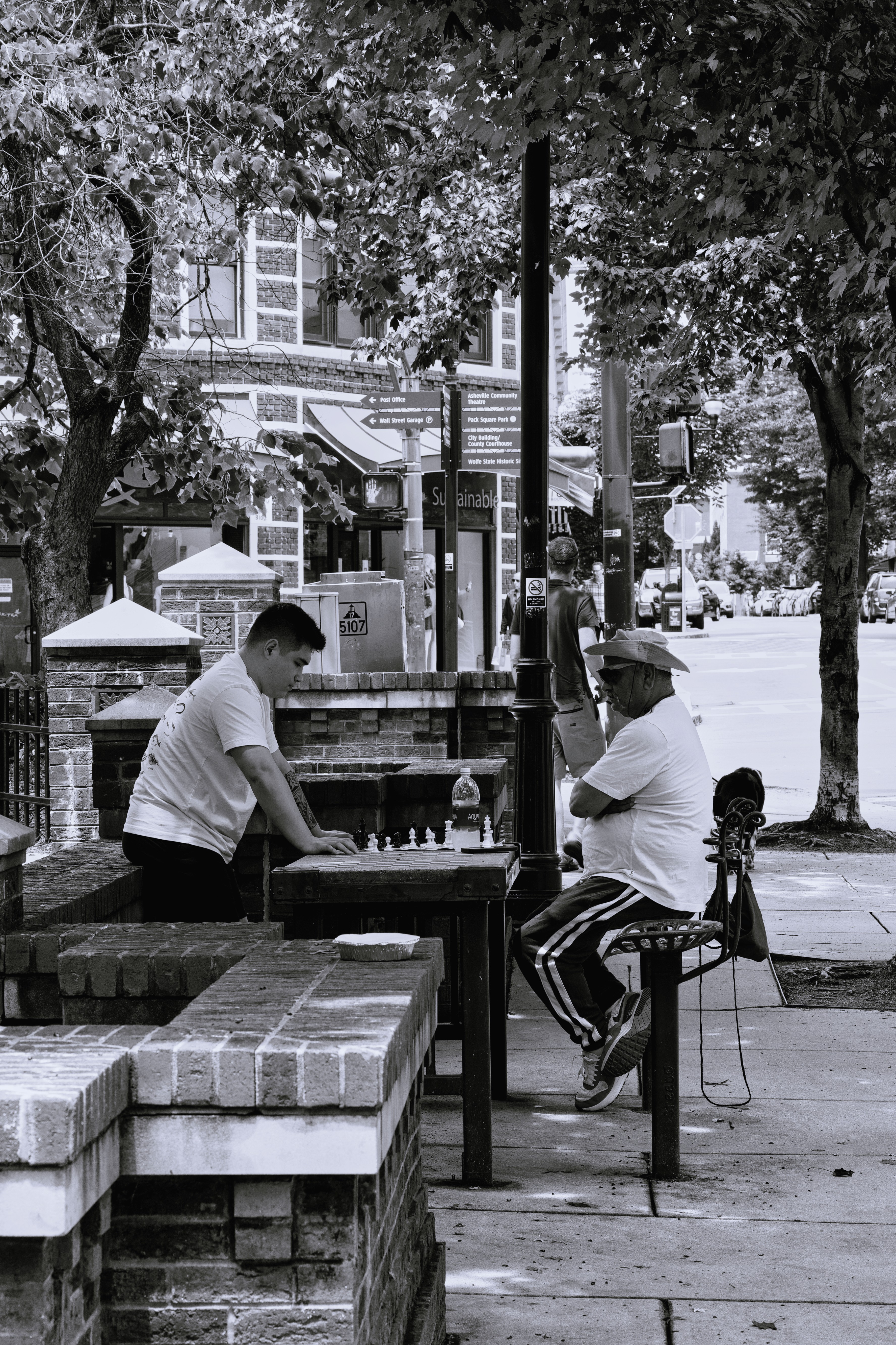 People gathered in an everyday public space