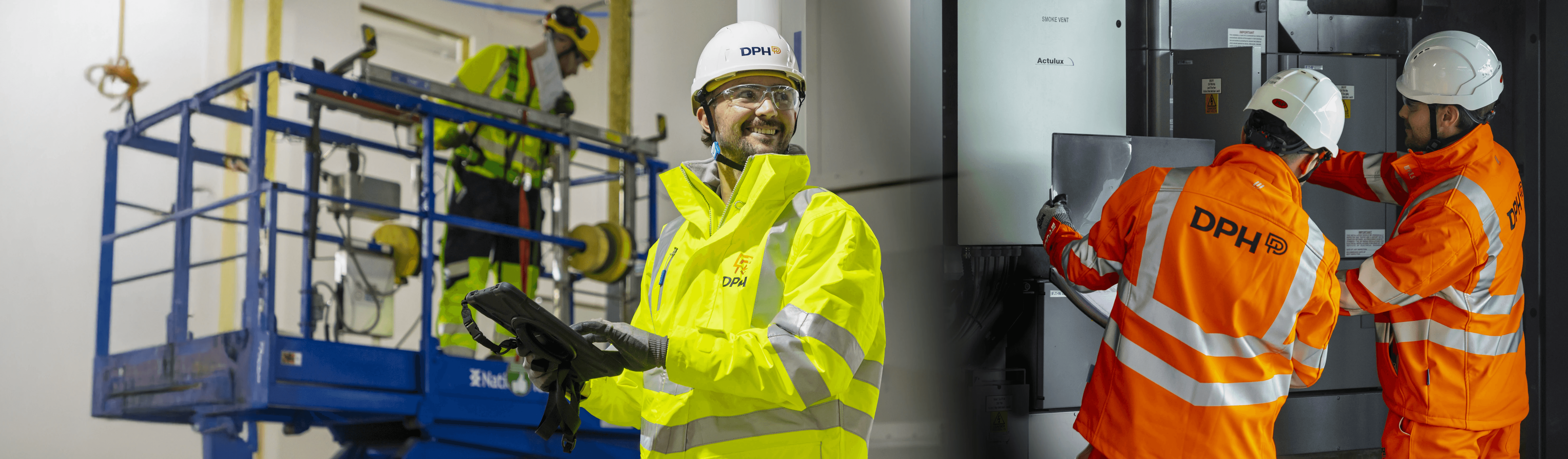 Modern glass skyscrapers reflecting a vibrant sunset with a mirrored plaza