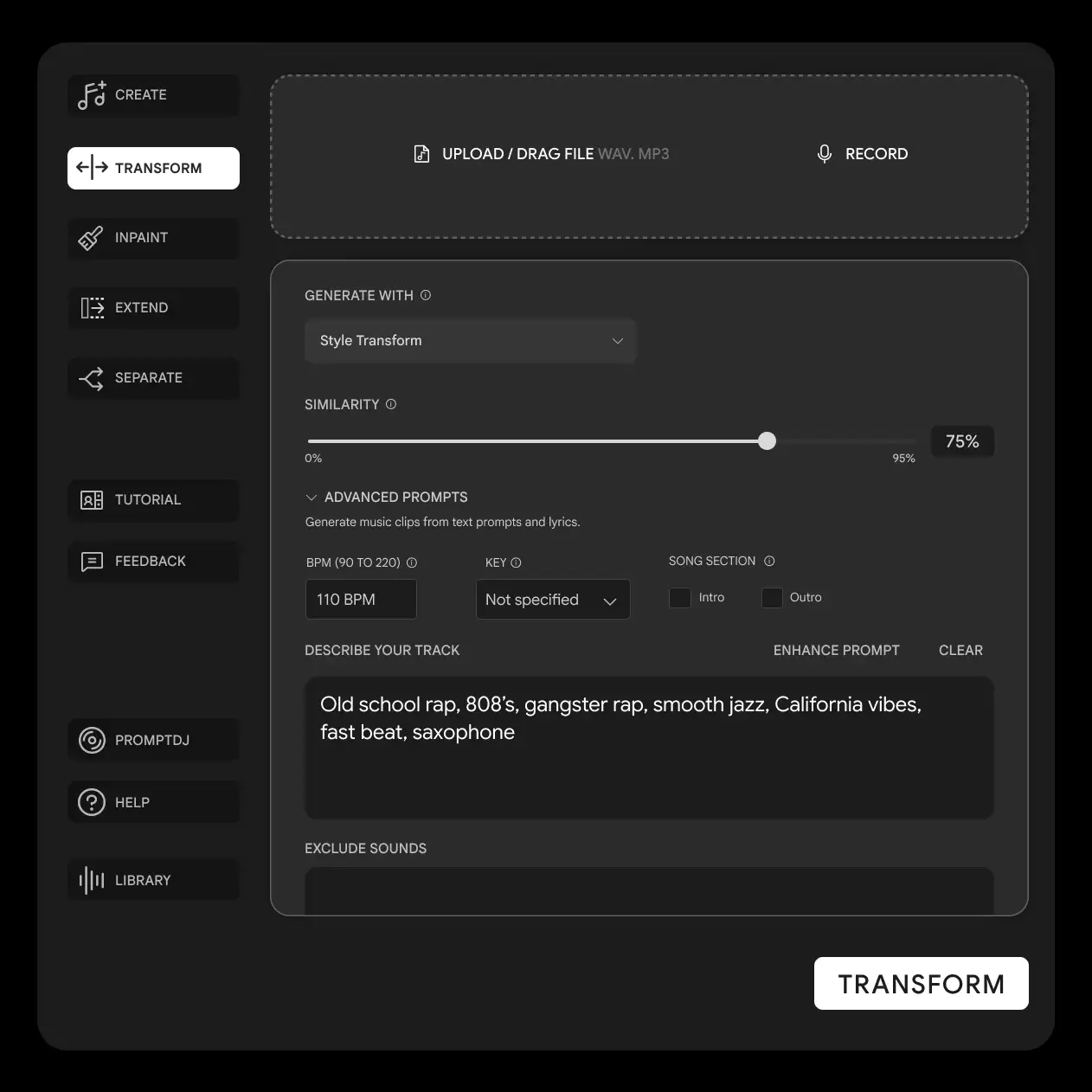 Google Lyria Product Interface