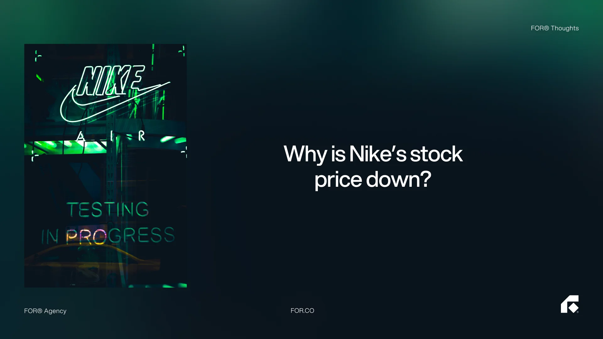 Why is Nike’s stock price down?