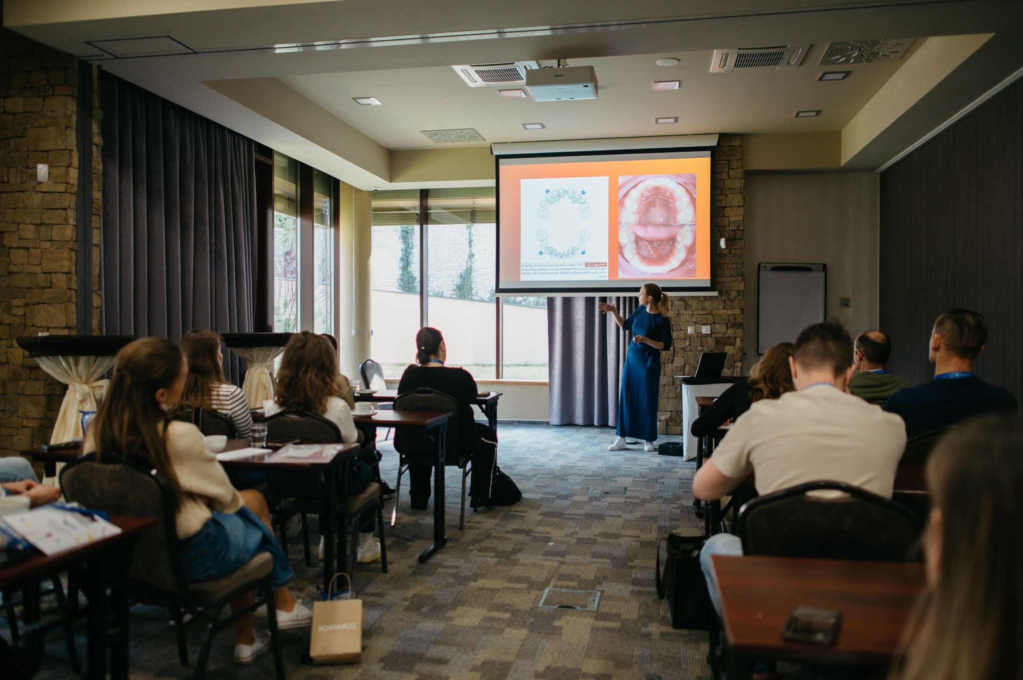 Doktorka prednáša pre lekárov