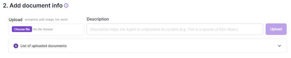 Add document knowledge to Agent