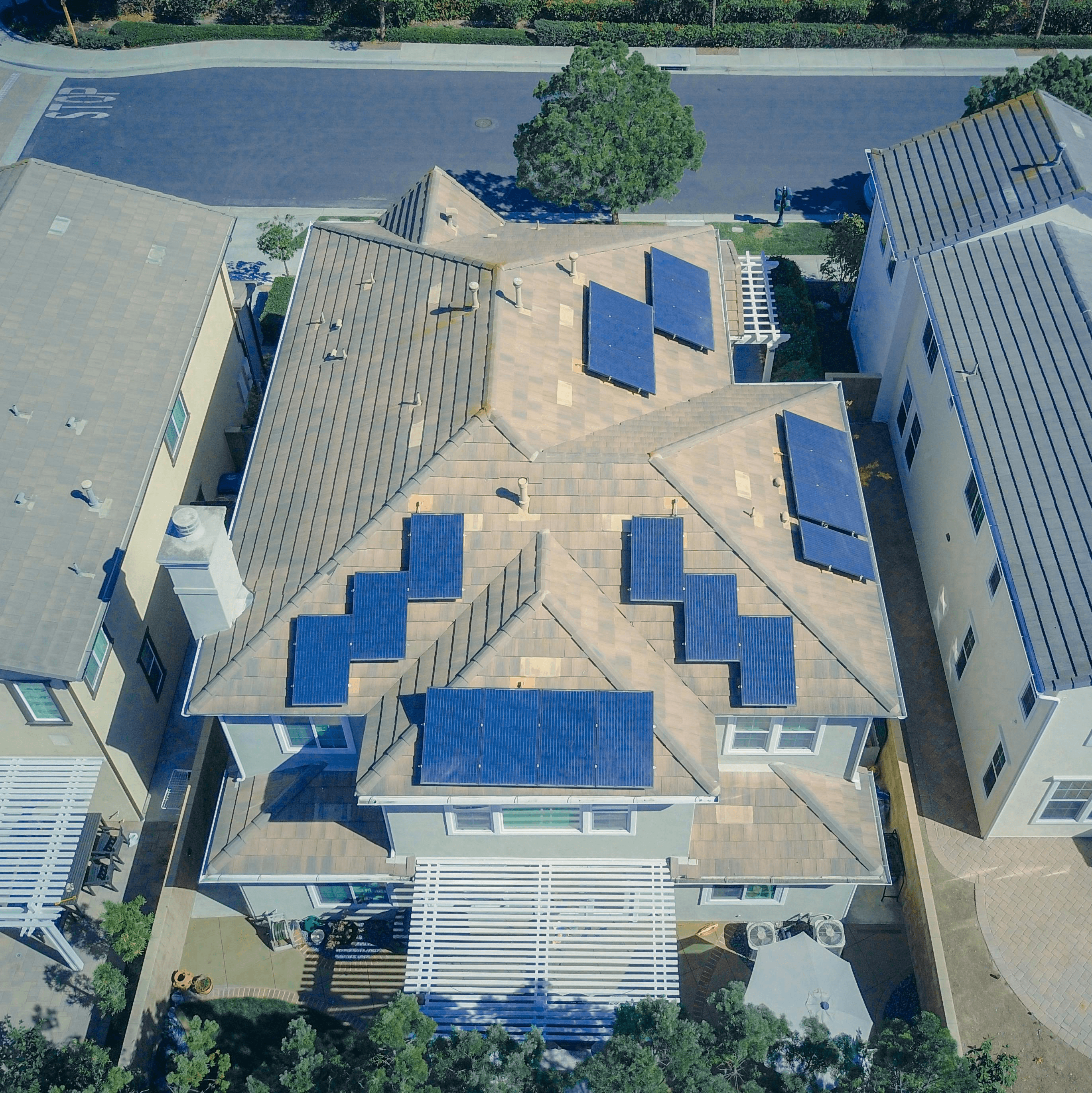 brown concrete house roof