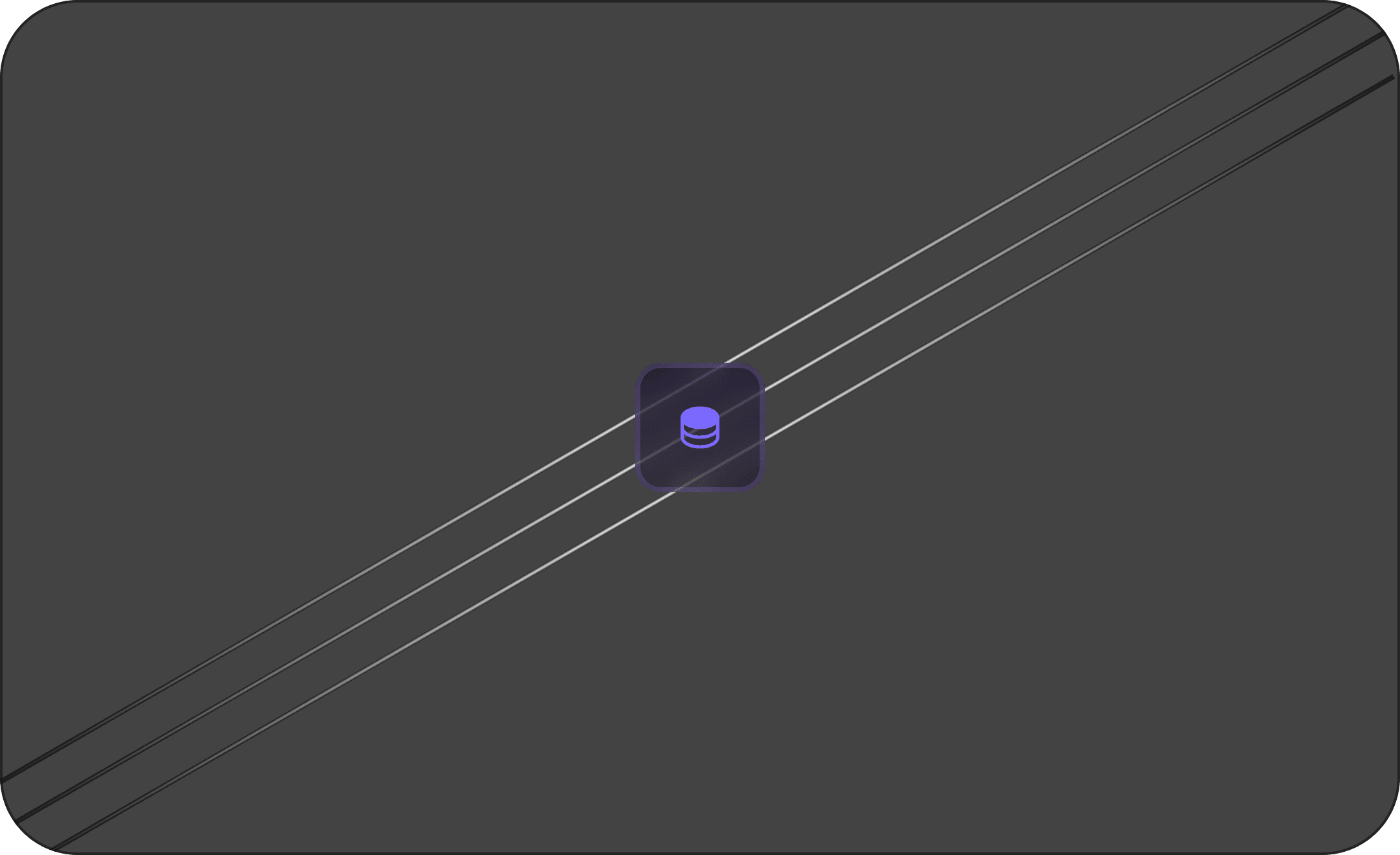 A black themed background with data icon at the centre.