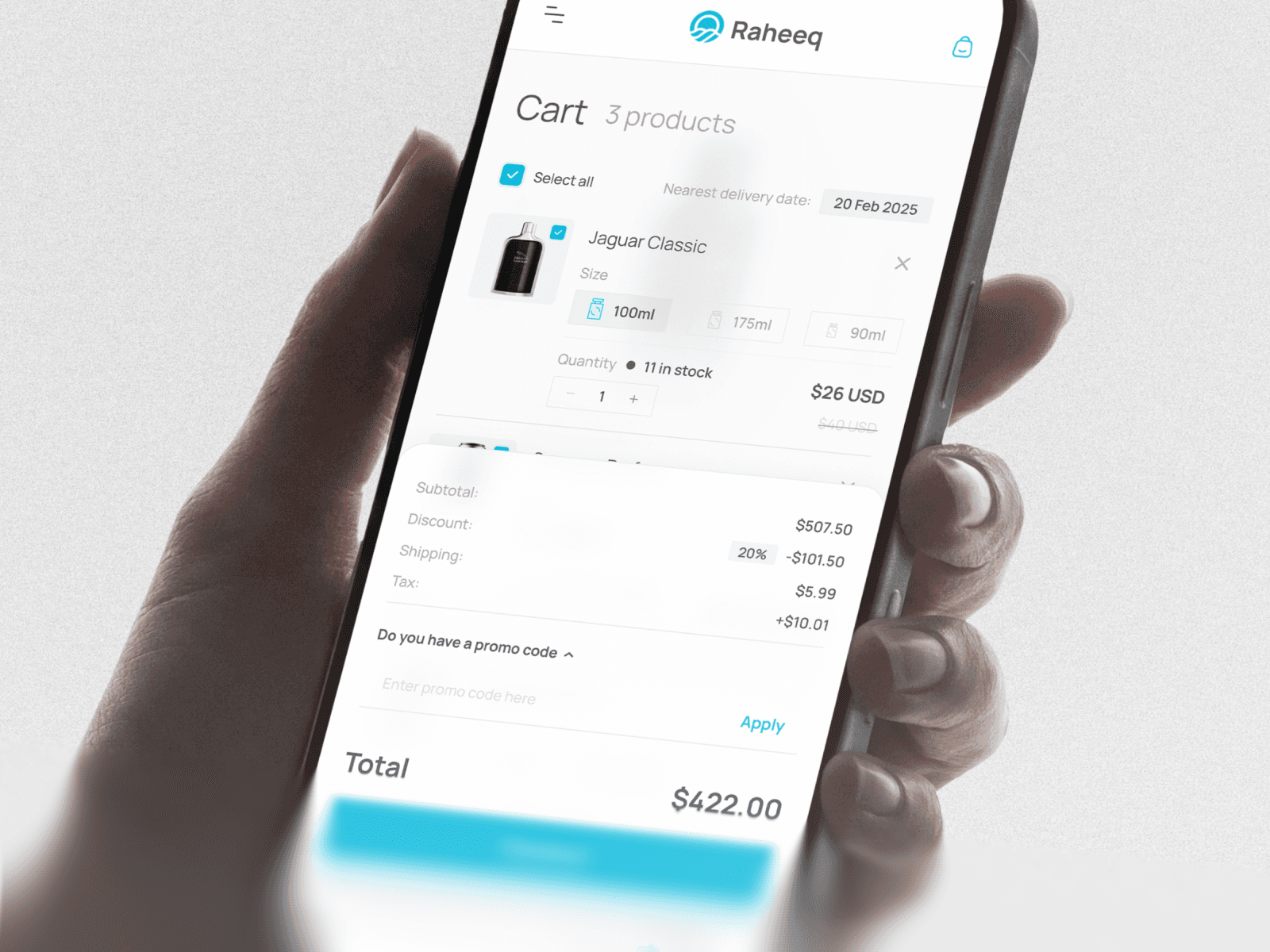 Cart Design Mobile View
