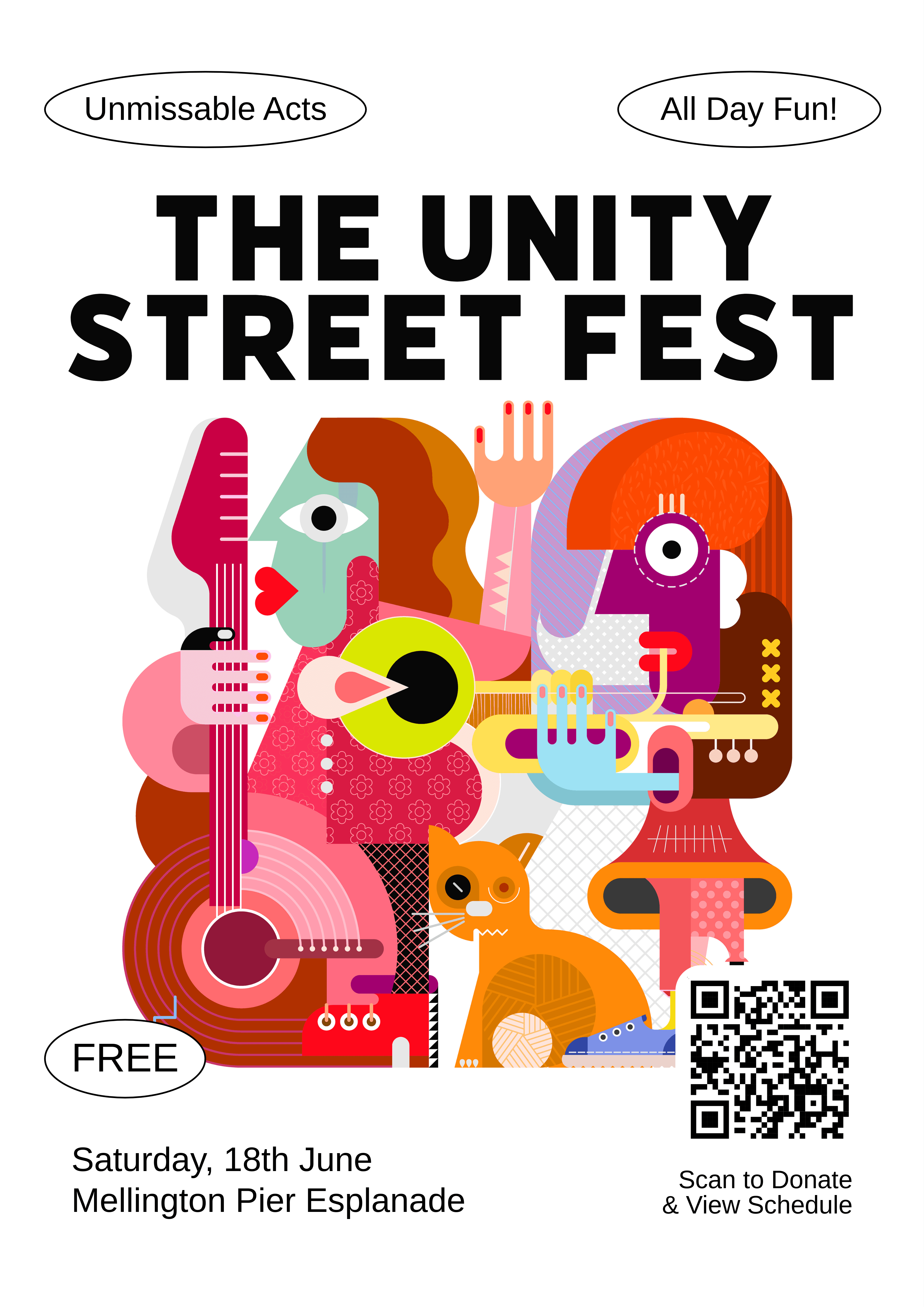 Black and Red Festival Poster