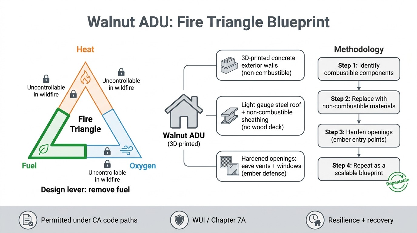 Walnut ADU - Fire Triangle Blueprint