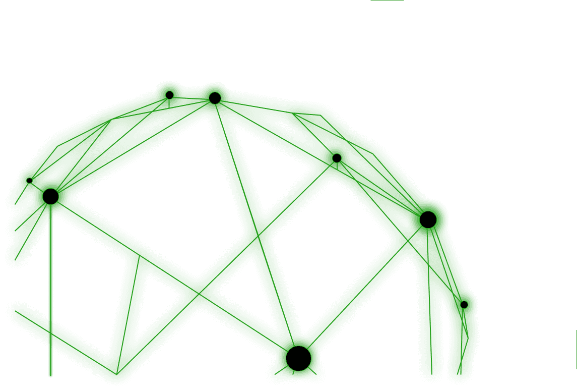 Green connected network representing scalable systems