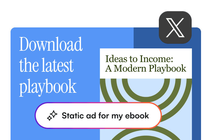 Generate ads with AI for Twitter/X