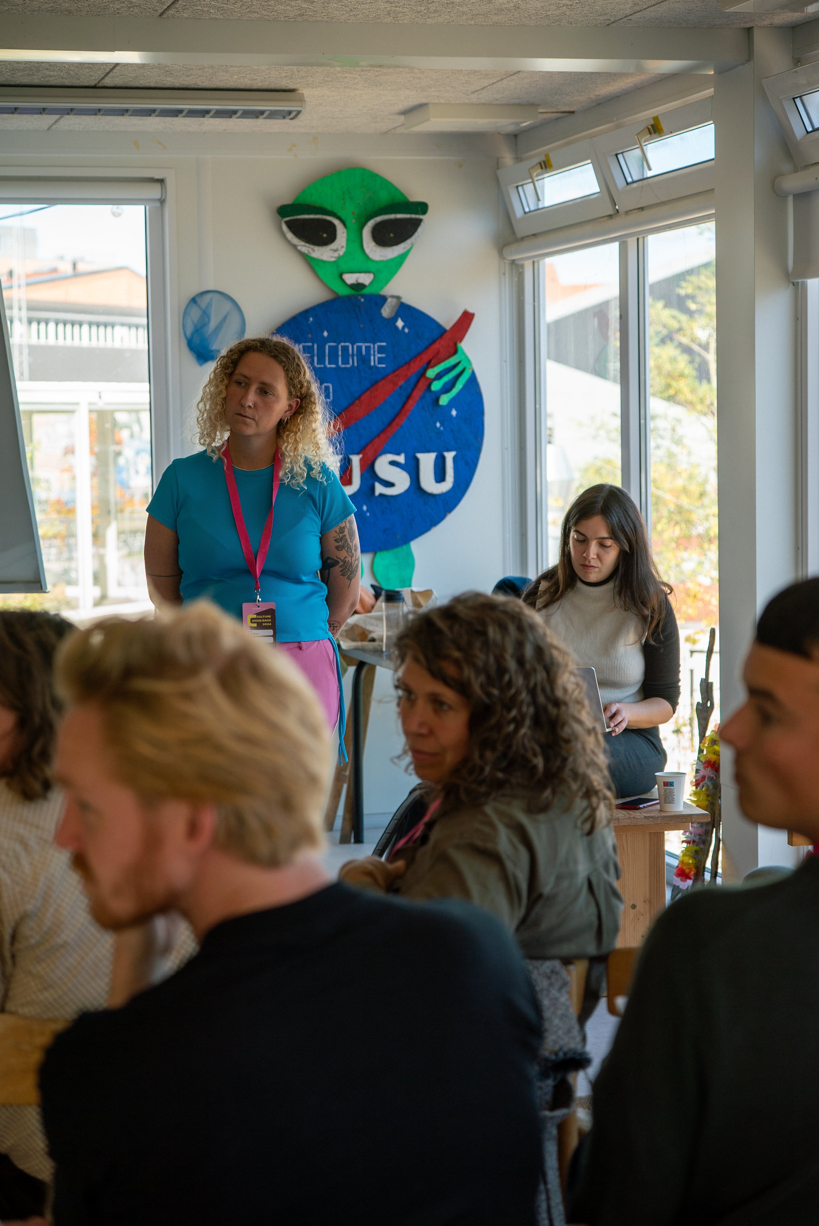 Young cultural creators are participating in a workshop on how we can increase diversity in Danish volunteering.