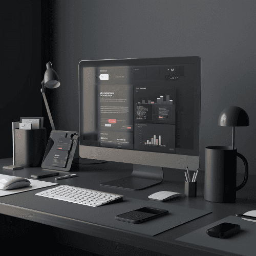 Ein modern eingerichteter Home-Office Arbeitsplatz.