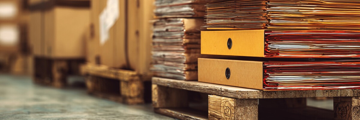 Files on wooden planks