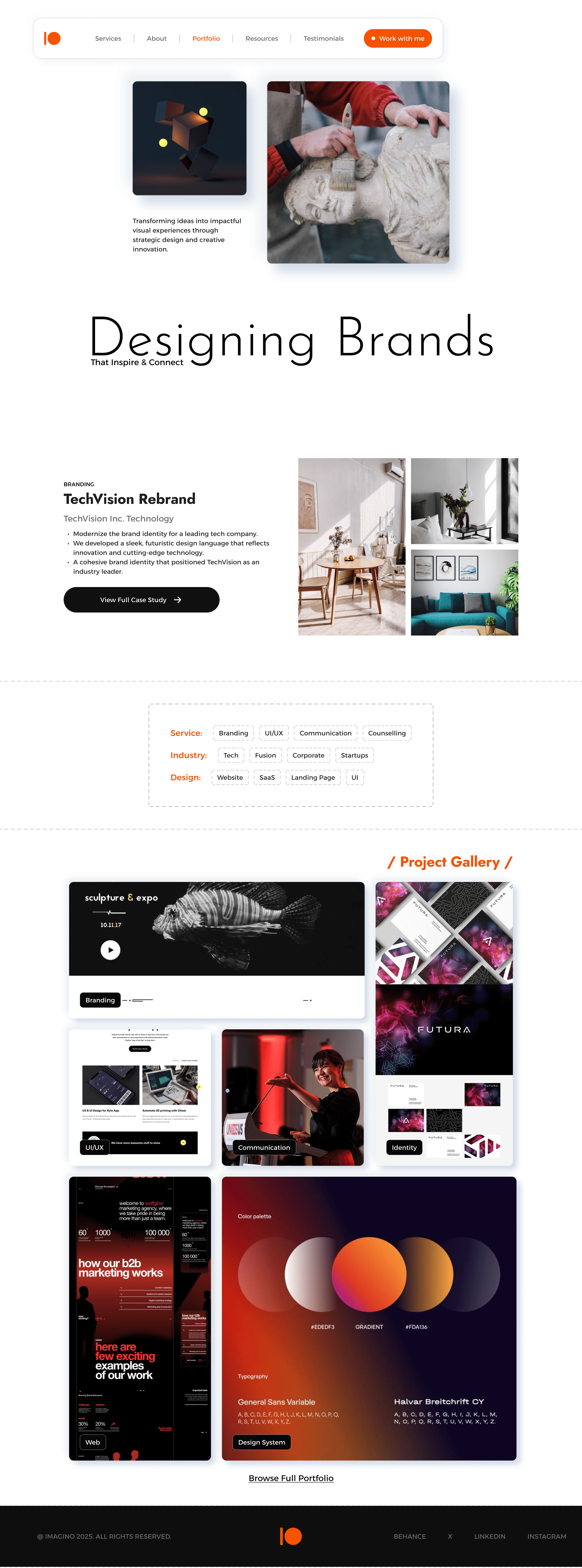 Portfolio Page design