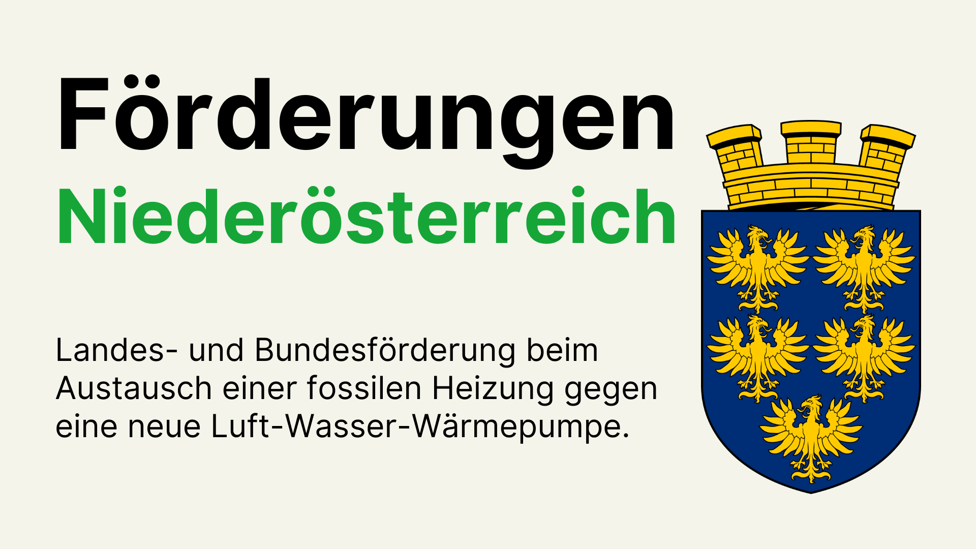 Förderung Niederösterreich