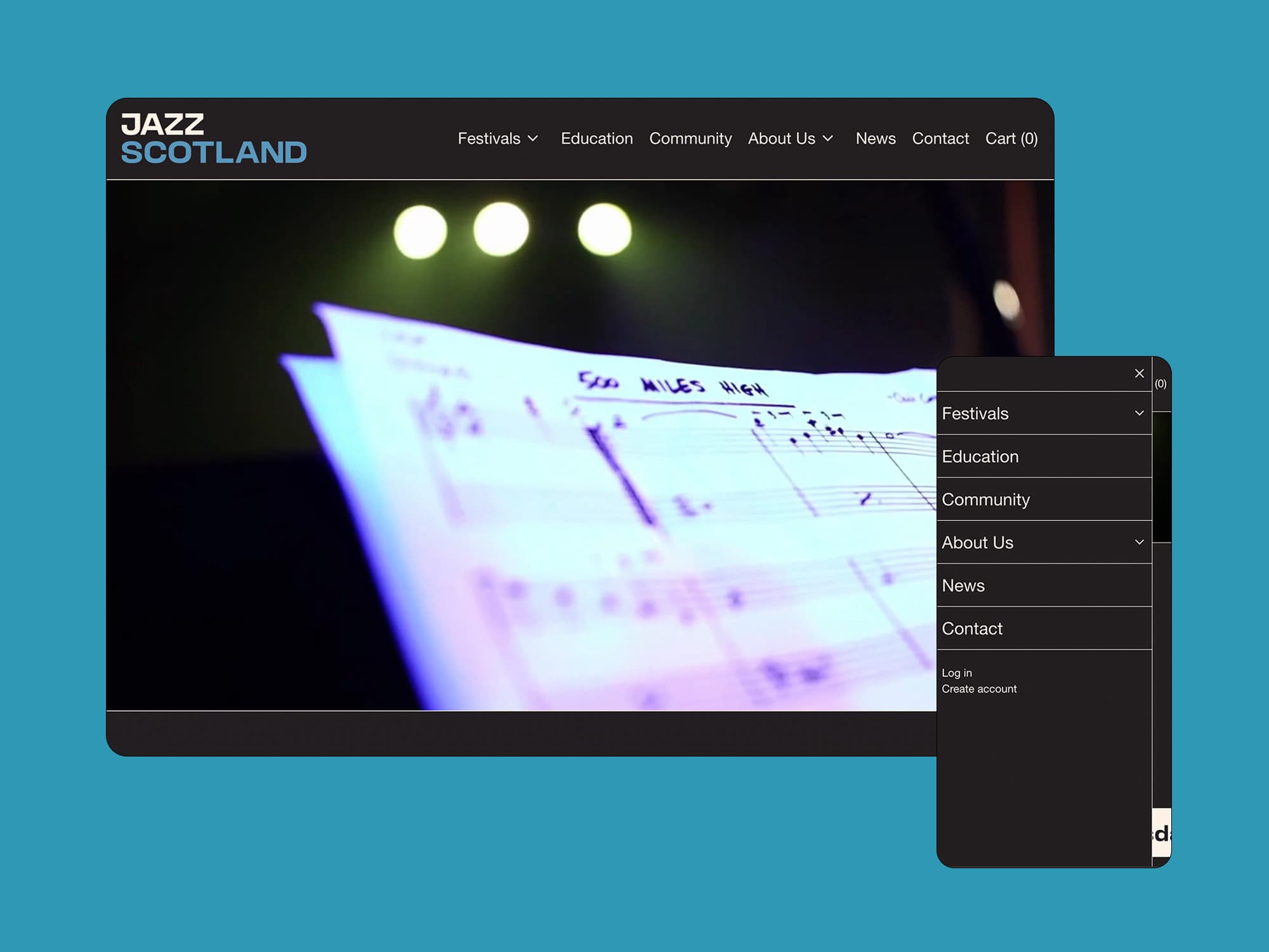 website visual for Jazz Scotland