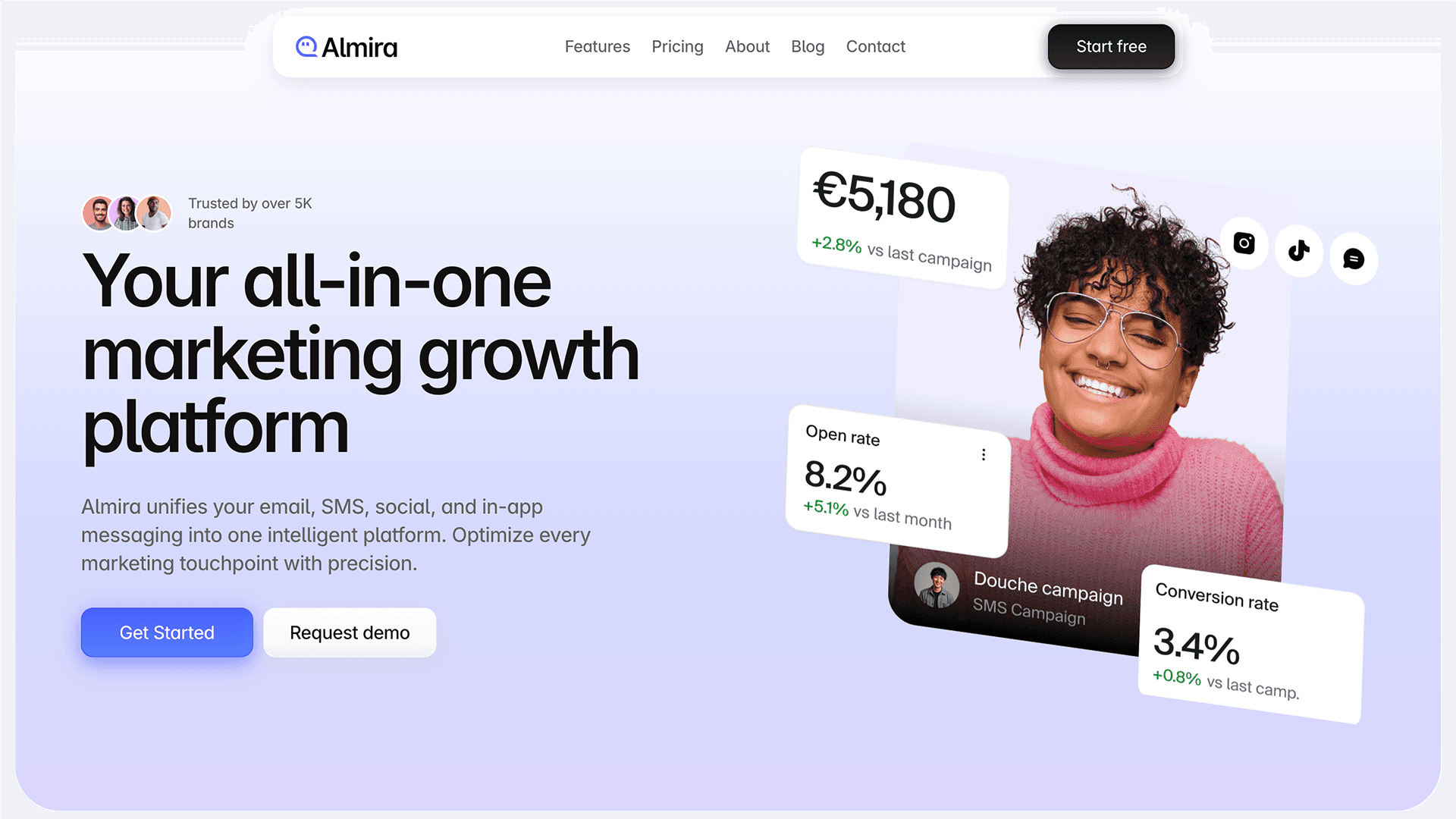 Almira Framer template